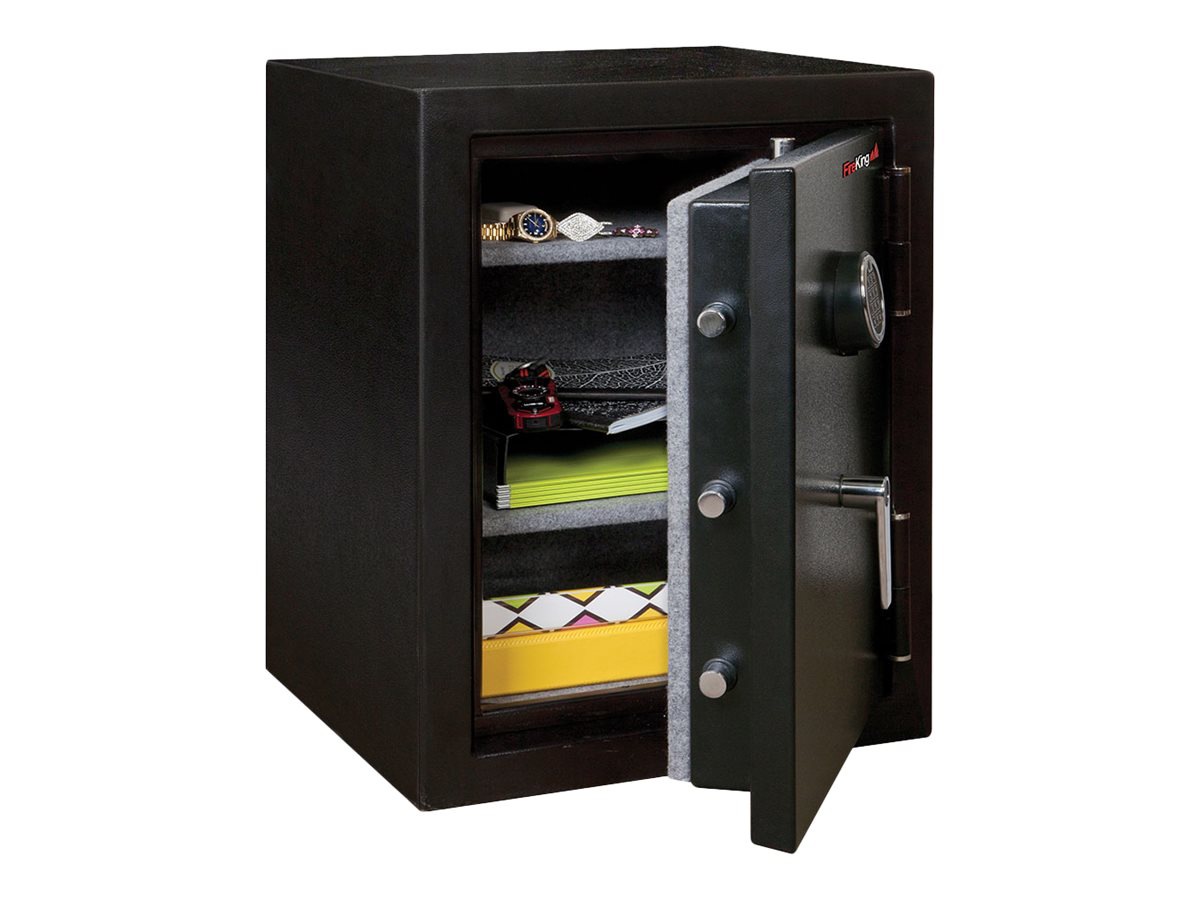 FireKing 1/2 Hour Fire - safe - 2 shelves - 1 doors - black