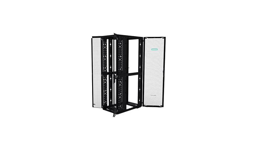 HPE 800mm x 1200mm G2 Kitted Advanced Shock Network Rack with Side Panels a