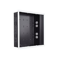 Chief Proximity In-Wall Storage Box with 4 Power Receptacle & Surge - Black