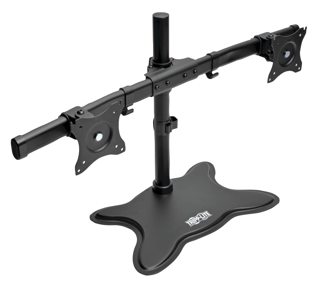 Tripp Lite Dual-Monitor TV Desktop Display Mount Stand Full Motion 13"- 27"