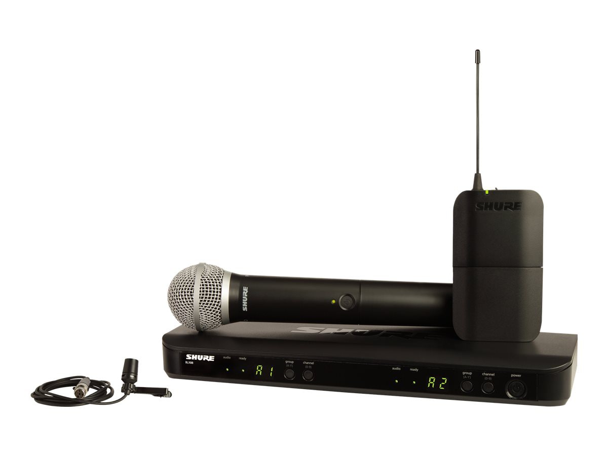 Shure BLX1288/CVL Dual Channel Combo Wireless System - wireless microphone system