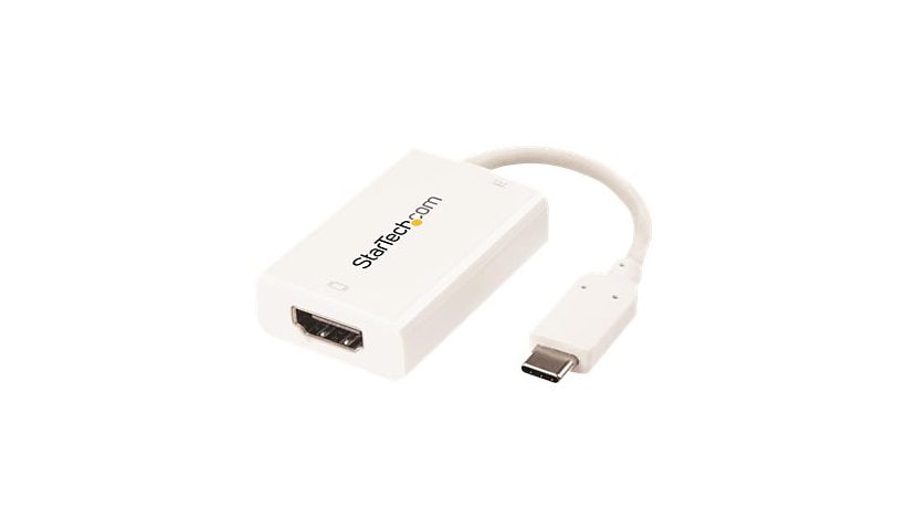StarTech.com USB C to HDMI 2.0 Adapter 4K 60Hz with 60W Power Delivery Pass-Through Charging - USB Type-C to HDMI Video