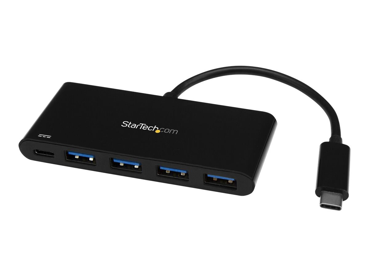 StarTech.com 4 Port USB C Hub with 4x USB Type-A (USB 3.0 SuperSpeed 5Gbps) - 60W Power Delivery Passthrough - Portable