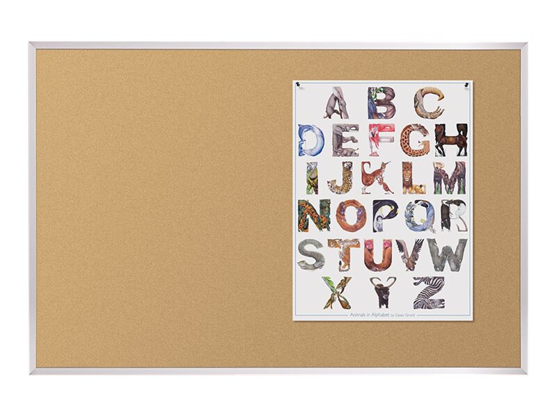 Best-Rite Valu-Tak bulletin board - 4.02 in x 4.02 in - natural cork