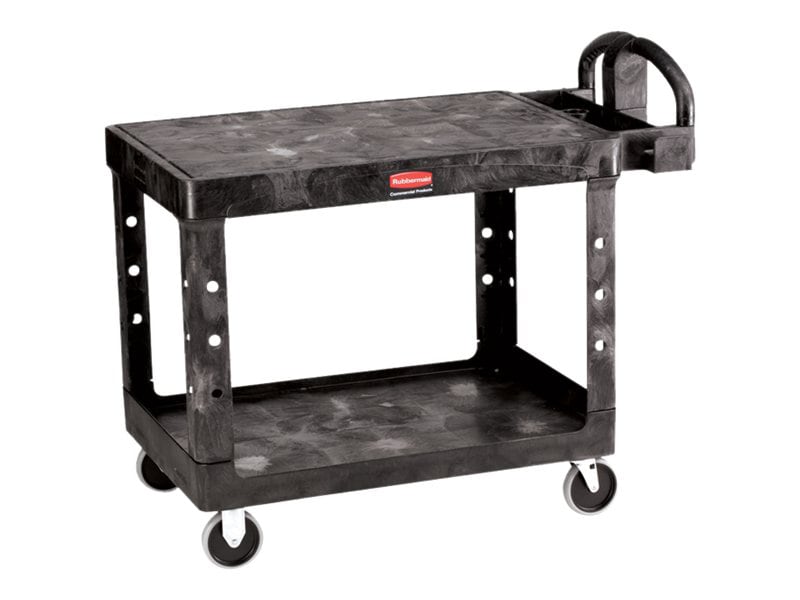 Rubbermaid 9T66 2 Shelf Utility Cart, Black