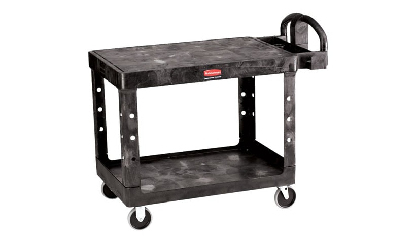 Rubbermaid Utility Cart Flat Shelf - trolley - 2 shelves - black