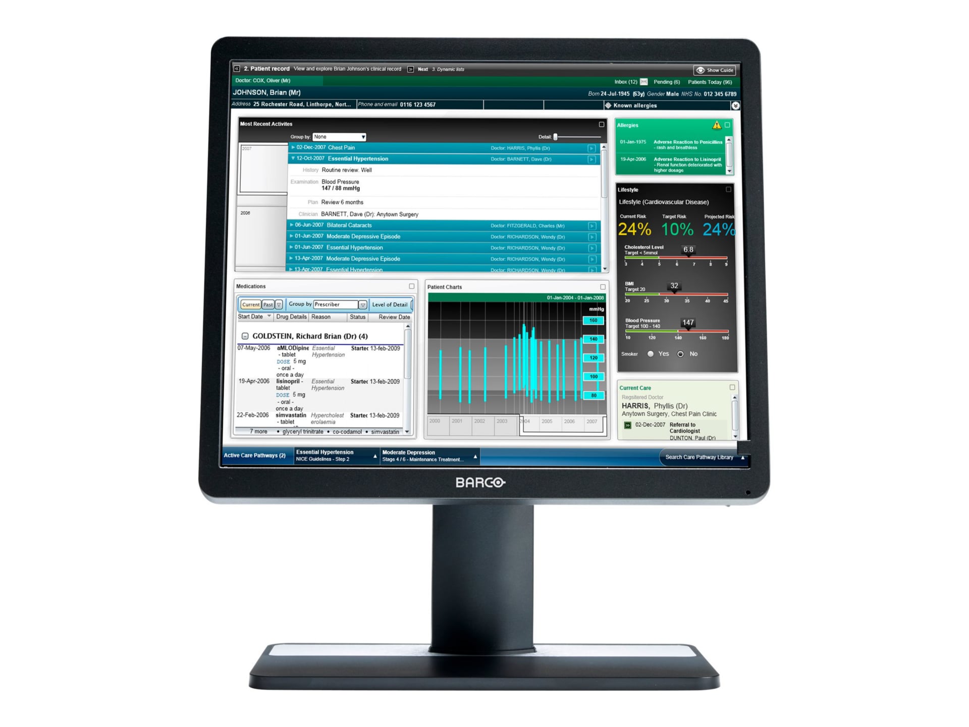BARCO EONIS 19" MDRC-1219 CLR 1MP LED 5:4 CLINICAL DICOM REVIEW DISPLAY