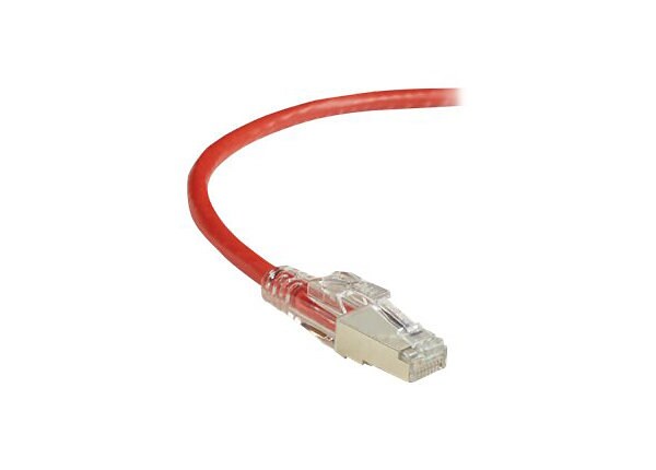 Black Box 20ft Red GigaTrue3 Shielded CAT6 550Mhz Cable Optional Locking