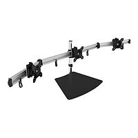 SIIG Premium Aluminum Triple Monitor Stand - 13" to 27" - mounting kit - fo