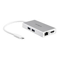 StarTech.com USB-C Multiport Adapter Travel Dock - 4K HDMI, GbE, 2x USB, PD