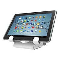Compulocks Universal Tablet Holder Keyed Coiled Cable Lock White - stand