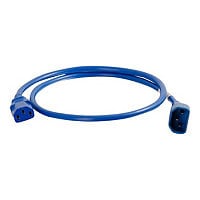 C2G 3ft Power Cord - 18 AWG - IEC320C14 to IEC320C13 - 250V/10A - Blue