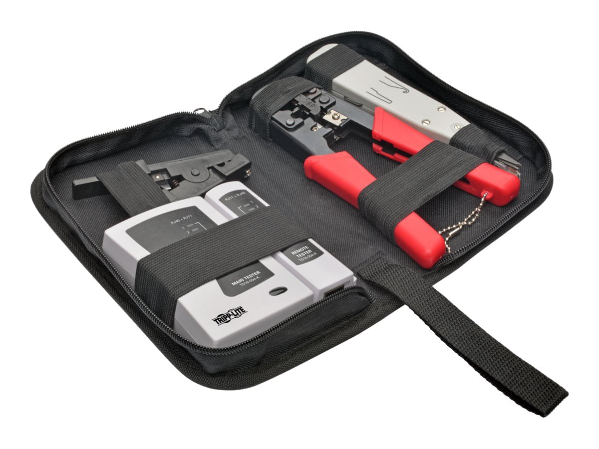 Tripp Lite 4-Piece Network Installer Tool Kit with Carrying Case RJ11 RJ12 RJ45 - network tool/tester kit