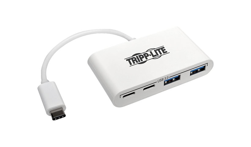 Tripp Lite 4-Port USB C USB 3.1 Gen 1 Portable Hub USB-C to x2 USB-A and x2 USB-C, USB Type-C, USB Type C - hub - 4