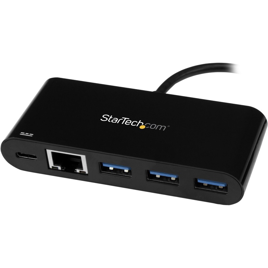 Thumbnail 3 of 5 for StarTech.com 3 Port USB-C Hub with Gigabit Ethernet & 60W Power Delivery Passthrough - USB-C to 3xUSB-A - 5Gbps USB 3.0