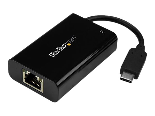 StarTech.com USB C to Gigabit Ethernet Adapter/Converter PD Passthrough 1Gbps USB C to RJ45 Network