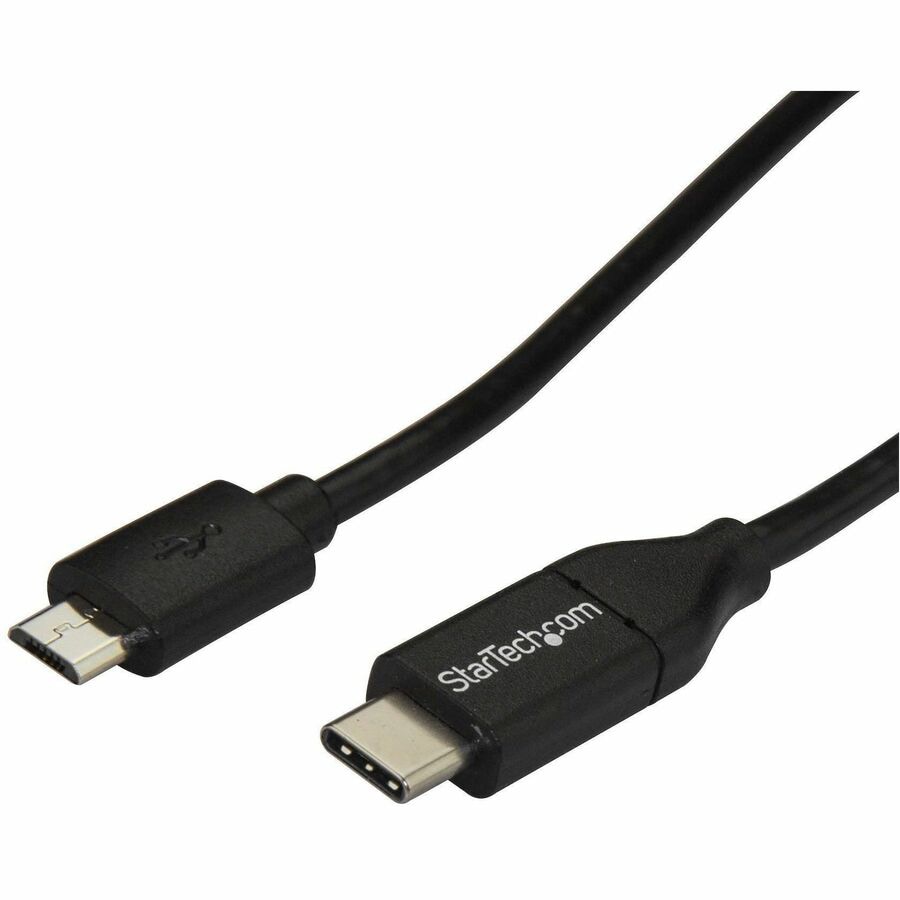 StarTech.com 6.6ft (2m) USB-C to Micro USB-B Cable, Data Cord, USB 2.0, USB