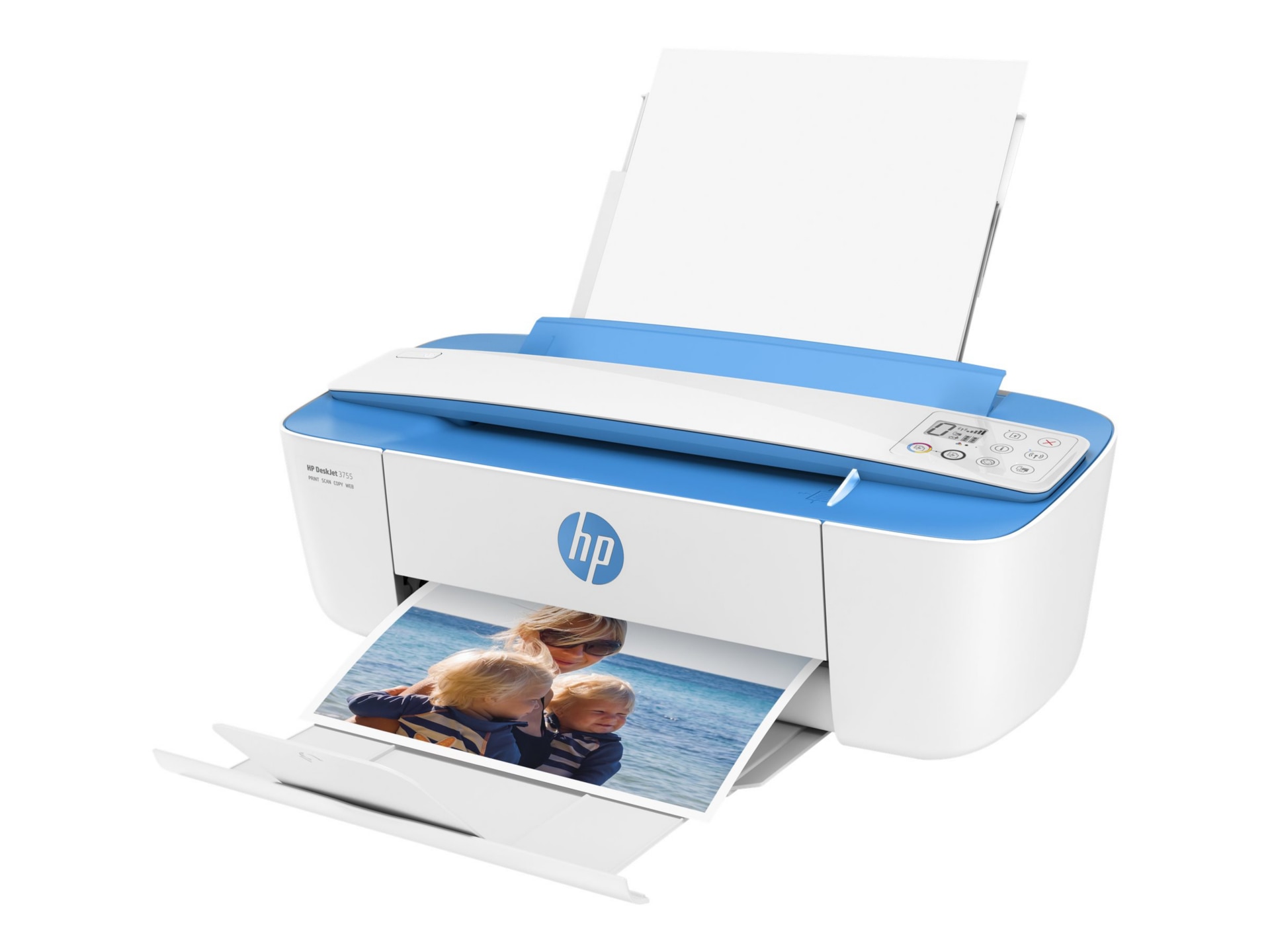 HP Deskjet 3755 Wireless Inkjet Multifunction Printer-Color-Copier/Scanner-19 ppm Mono/15 ppm Color Print-4800x1200