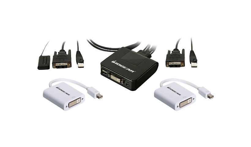 IOGEAR 2-Port DVI and Mini DisplayPort KVM Kit - Cables Included - KVM / US