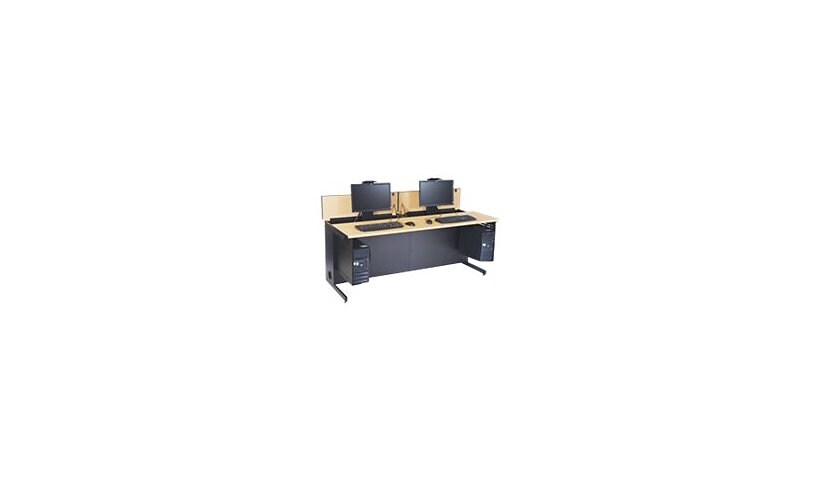 Spectrum Flex Insight - workstation - rectangular - fusion maple