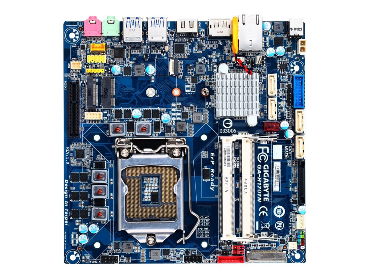 Gigabyte GA-H170TN - 1.0 - motherboard - Thin mini ITX - LGA1151 Socket - H170