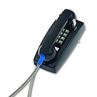 Cortelco Wall Phone Armored Cord - Black