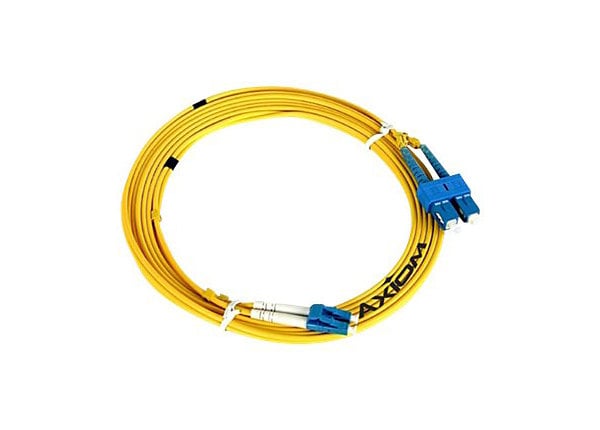 Axiom 1m LC/SC OS2 9/125 Singlemode Duplex Fiber Optic Cable - Yellow