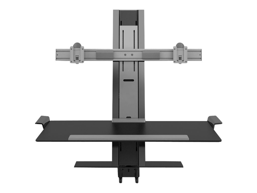 Humanscale QuickStand mounting kit - for 2 LCD displays / keyboard / mouse - black with gray trim