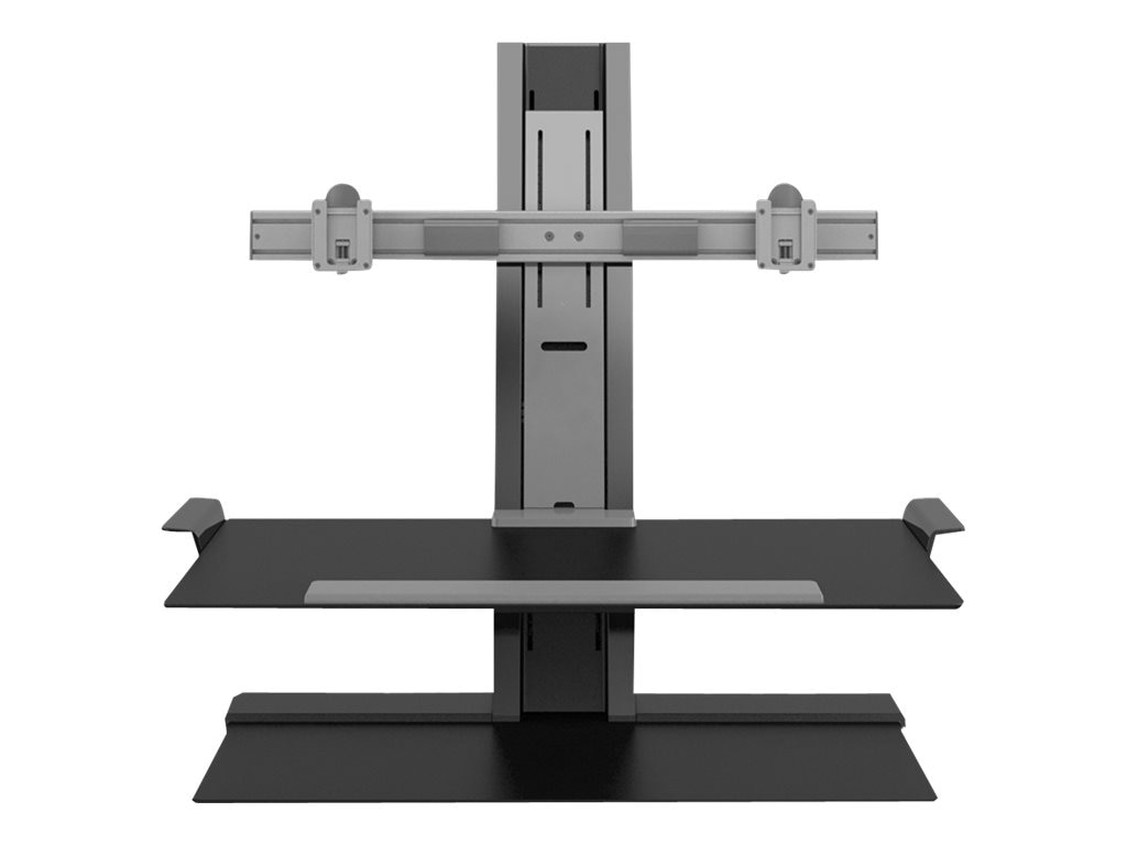 Humanscale QuickStand mounting kit - for 2 LCD displays / keyboard / mouse - black with gray trim