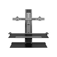 Humanscale QuickStand mounting kit - for 2 LCD displays / keyboard / mouse - black with gray trim