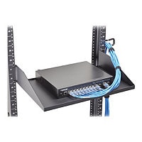 Black 10inD RMTS07-19 BLACK BOX CORP RMTS07-19 TWO-PART RACKMOUNT SERVER SHELF FOR 19IN RMTS07-19 Two-Part Rackmount Server Shelf for 19in Rails 