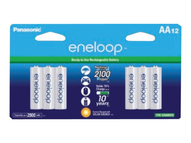 Panasonic eneloop BK-3MCCA12BA - battery - 12 x AA type - NiMH