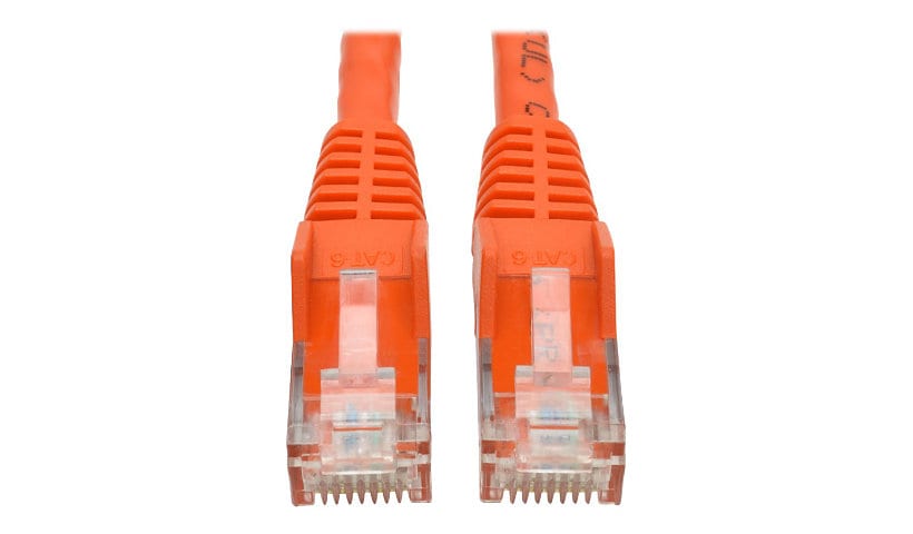 Eaton Tripp Lite Series Cat6 Gigabit Snagless Molded (UTP) Ethernet Cable (RJ45 M/M), PoE, Orange, 6 ft. (1.83 m) -