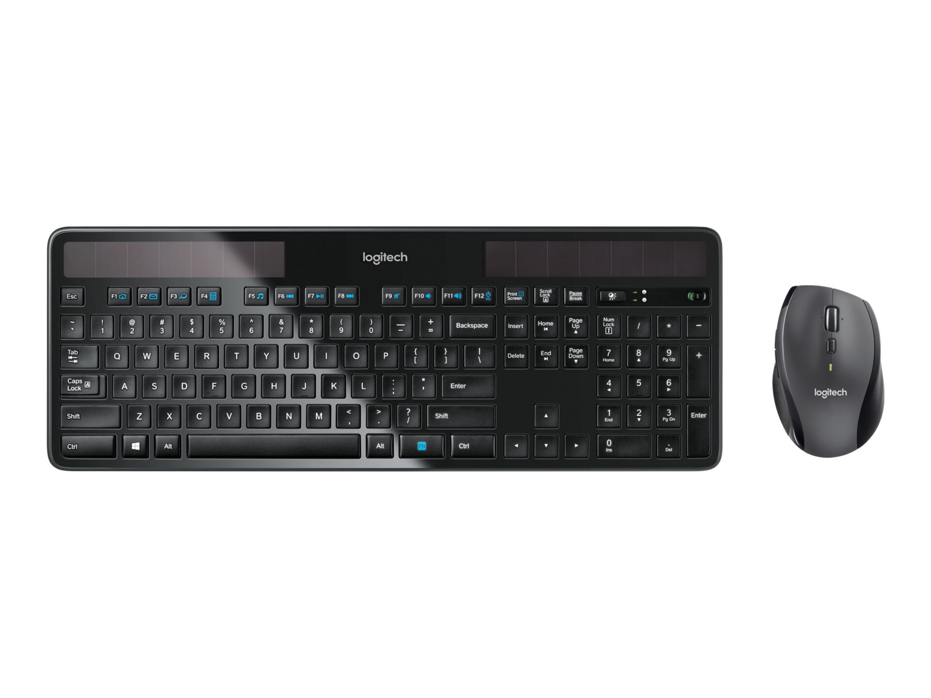  Logitech MK750 Wireless Solar Keyboard and Wireless Marathon  Mouse Combo for PC : Electronics