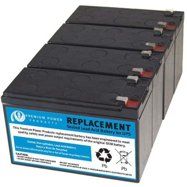 Premium Power Products Sealed Lead Acid Battery Replaces APC RBC115, 4 pack