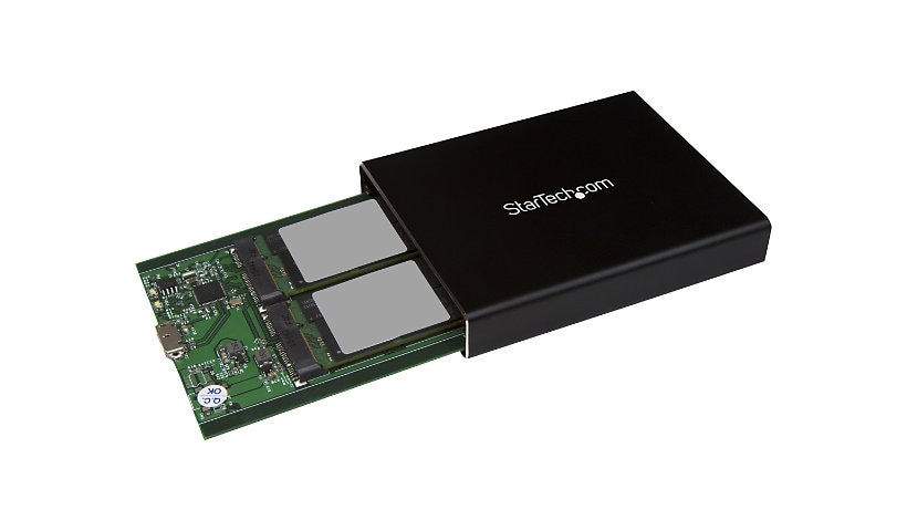 StarTech.com Dual mSATA RAID Enclosure - USB 3.1 (10Gbps) - USB-C & USB-A