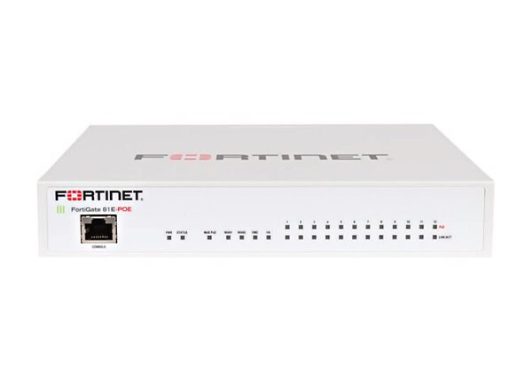 Fortinet FortiGate 81E - Enterprise Bundle - security appliance - with 5 years FortiCare 24X7 Comprehensive Support + 5