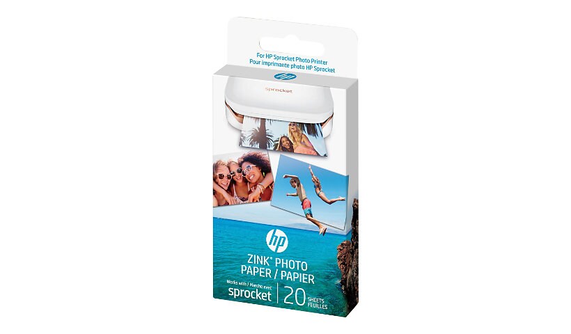 HP ZINK Sticky-Backed Photo Paper - photo paper - 20 sheet(s) - 50 x 76 mm