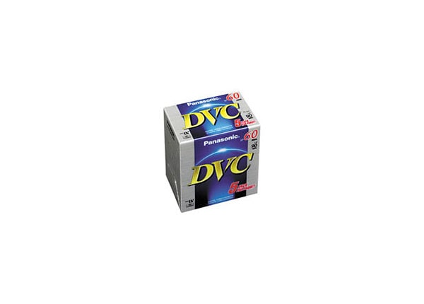 Panasonic AY-DVM60EJ5P 60 minute Digital Mini DV Tape (5 pack)