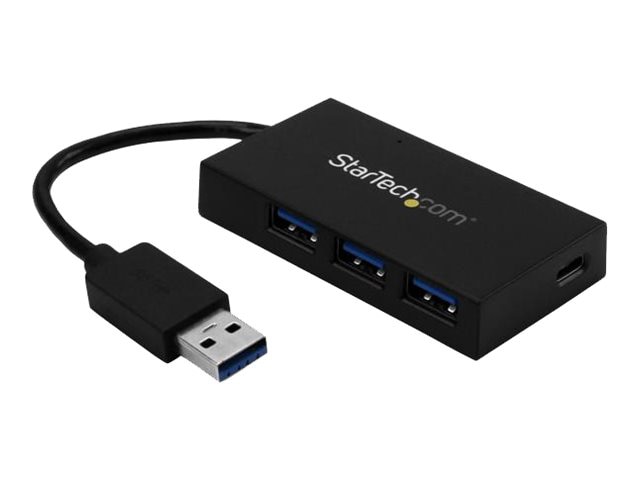 StarTech.com 4 Port USB 3.0 Hub 5Gbps - 3x USB-A, 1x USB-C - Bus Powered