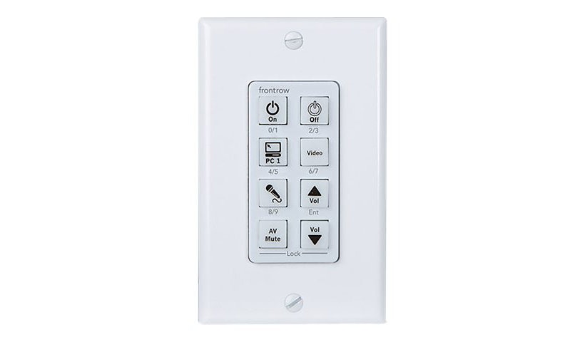 FrontRow ezRoom AV Control System button panel