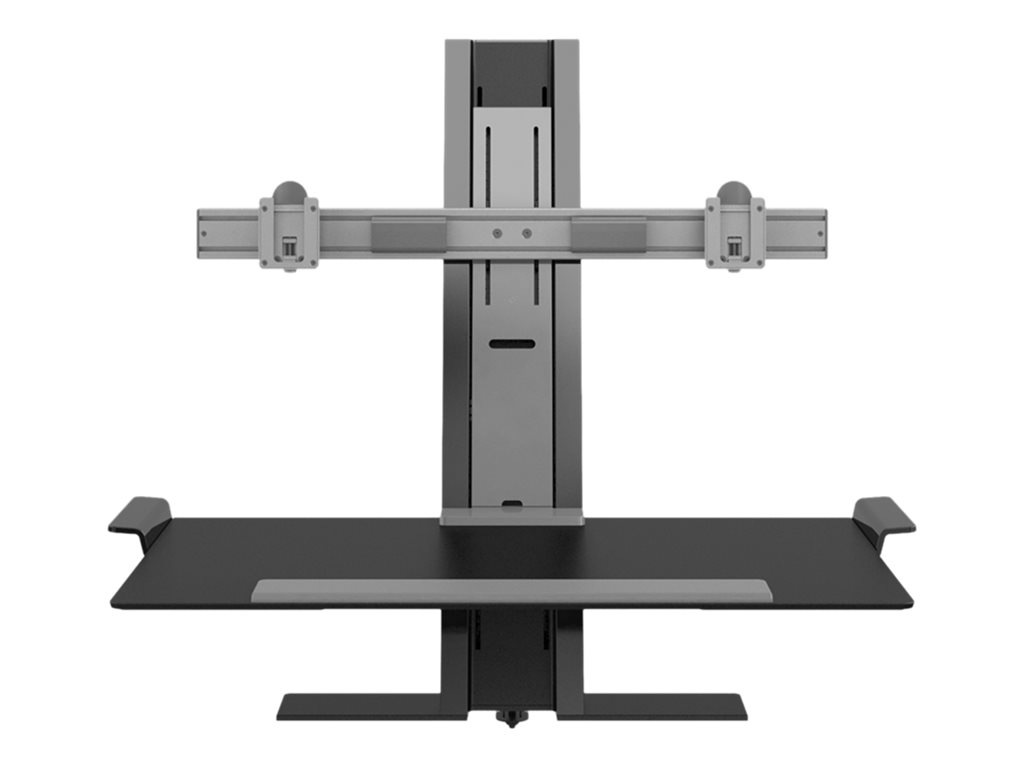 Humanscale QuickStand mounting kit - for 2 LCD displays / keyboard / mouse - black with gray trim