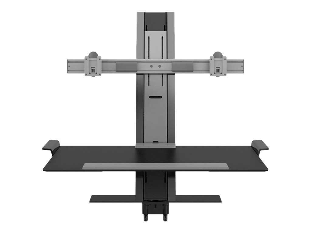 Humanscale QuickStand mounting kit - for 2 LCD displays / keyboard / mouse - black with gray trim