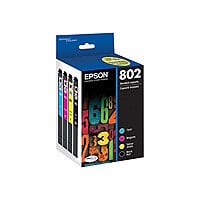 Epson 802 - 4-pack - black, yellow, cyan, magenta - original - ink cartridge