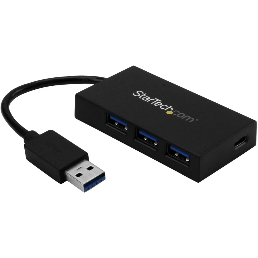 StarTech.com 4 Port USB 3.0 Hub - USB-A to 3x USB-A and 1x USB-C SuperSpeed  5Gbps - USB Bus Powered - HB30A3A1CFB - USB Hubs 
