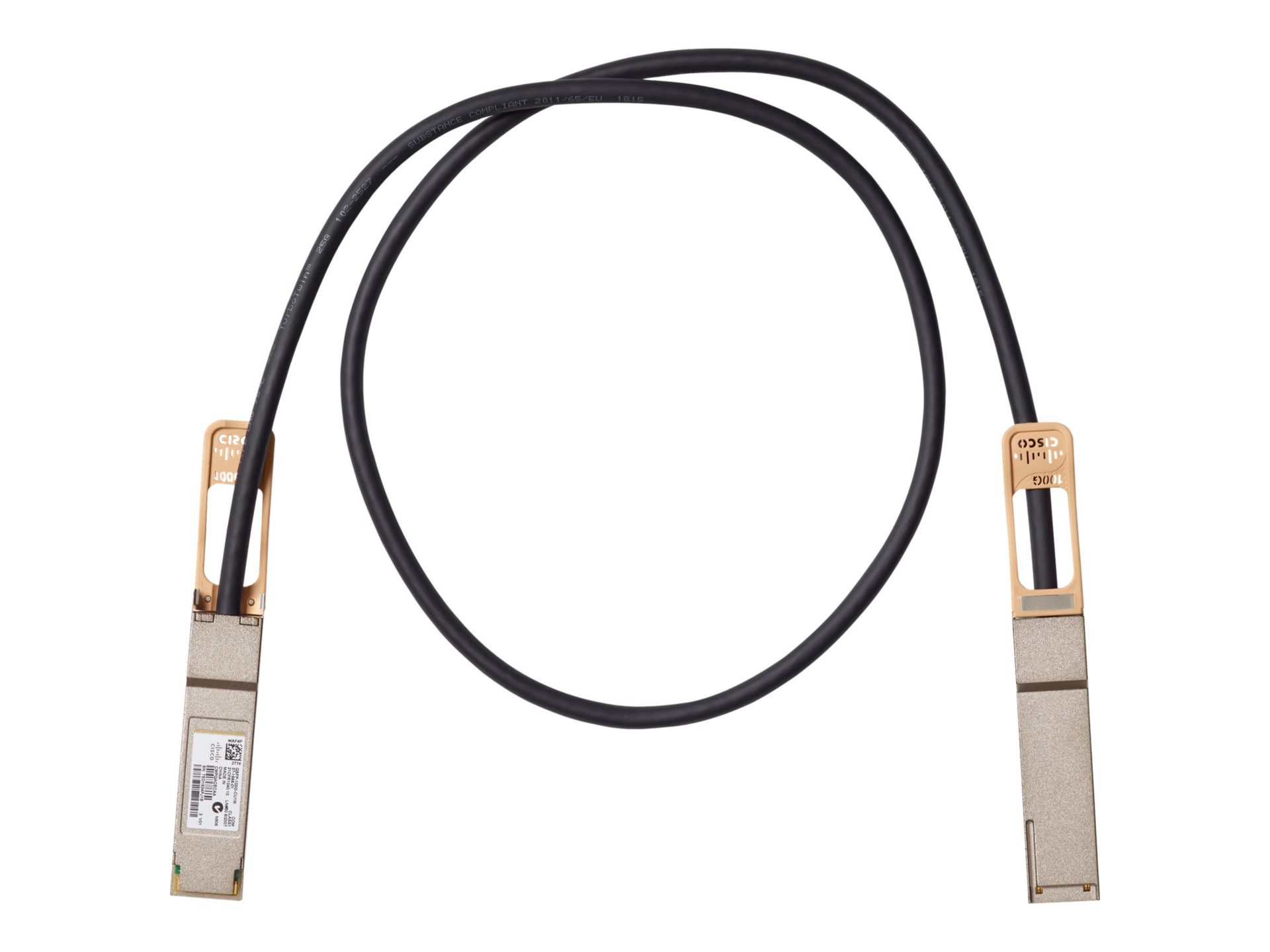 Cisco 100GBASE-CR4 Passive Copper Cable - câble à attache directe - 1 m