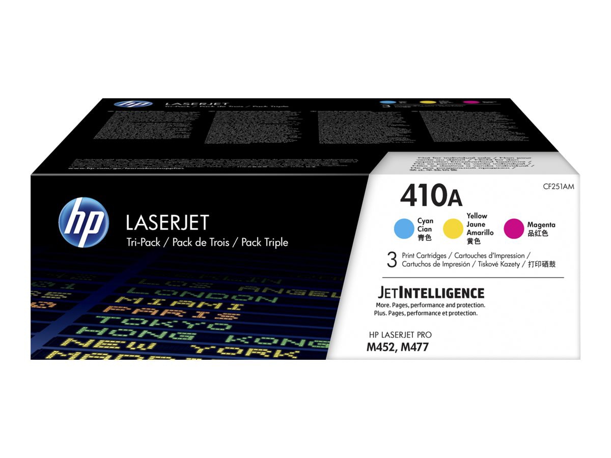 HP 410A (CF251AM) Original Standard Yield Laser Toner Cartridge - Yellow, C