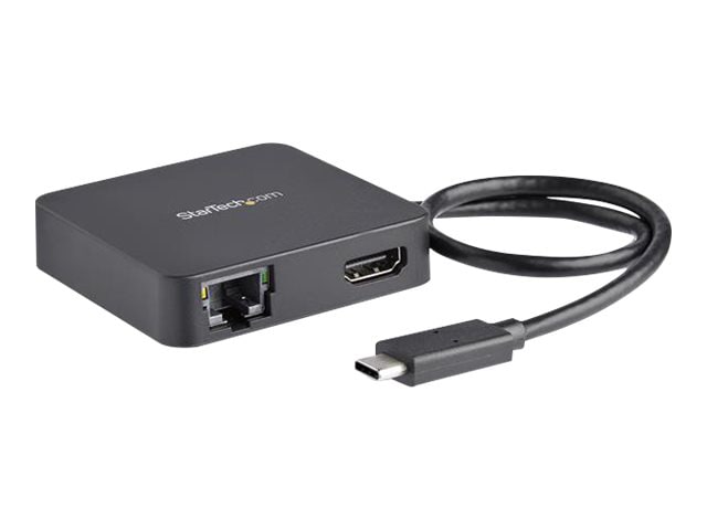 StarTech.com USB C Multiport Adapter - Portable TB3/USB Type-C Mini Dock 4K HDMI - GbE, USB 3.0 Hub