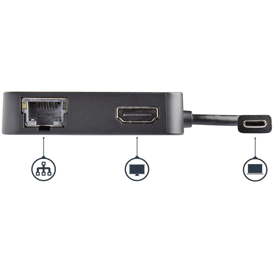 Thumbnail 4 of 7 for StarTech.com USB C Multiport Adapter, Portable USB Type-C Mini Dock to 4K UHD HDMI Video, GbE, USB 3.0 Hub, TAA