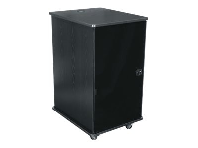 Middle Atlantic MFR 16RU Mobile Furniture Floor Standing Rack - Grained Ebo